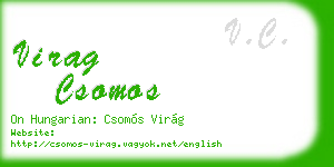virag csomos business card